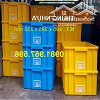 Thùng nhựa đặc kích thước 495 x 395 x 235 mm, khay nhựa, sóng nhựa bít