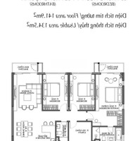 Căn Hộ 3 Phòng Ngủ141,9M2 Diamond Brillliant Mua Trực Tiếp Giá Gốc Cđt Ko Qua Trung Gian. Chỉ 55 Triệu/M2