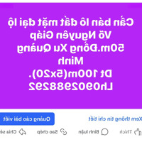 Cần Bán Lô Đất Nhân Ninh Hải, Đầu Ve.