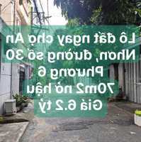 Bán Nhà Hẻm Xe Hơi Đường Số 30 Ngay Chợ An Nhơn, Phường 6, Gò Vấp (Dt: 4X16M) Nở Hậu 4.8M Giá 6.2T