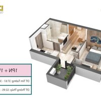 Bán căn hộ Studio , 34m2 sử dụng - View Biệt Thự Đảo - Chung cư Skyoasis KĐT Ecopark