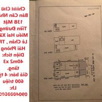 Chính Chủ Bán Căn Nhà 13B Mặt Tiền Đường Miếu Hai Xã, Lê Chân , Tp Hải Phòng