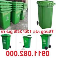 Giảm giá khuyến mãi thùng rác giá rẻ, thùng rác 120l 240l 660l màu xanh lh 0911.082.000