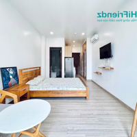 Cho Thuê Studio Rộng Thoáng Có Ban Công - Full Nội Thất - Máy Giặt Riêng Tone Gỗ Sang Trọng