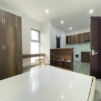 Cho Thuê Studio Rộng Thoáng Có Cửa Sổ - Full Nội Thất - Máy Giặt Riêng Tone Gỗ Sang Trọng