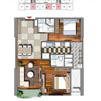 7,15 Tỷ Căn Hộ 2N 73.3M2 Trục 14 Tầng Trung Đẹp 107 Viha. Ban Công Đông Nam. Full Nội Thất. Lot Oto