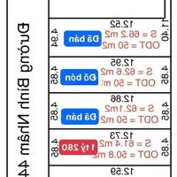 Còn Duy Nhất 1 Lô Đất Mặt Tiền Bình Nhâm 44, Thuận An, Bình Dương. Diện Tích 61M2 Giá Bán 1Ty280 Tl