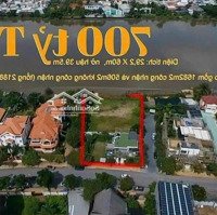 Bán 2188M2 Đất Mặt Tiền Sông Nguyễn Văn Hưởng, Thảo Điền, Quận 2.Diện Tích30X60M, 2188M2. Giá Bán 700 Tỷ Tl