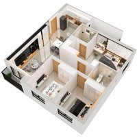Bán Căn Hộ 3 Phòng Ngủ , Đầy Đủ Nội Thất , Sổ Hồng Ct3 Vĩnh Điềm Trung