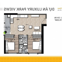 Cho Thuê Cc Luxury Park Views, Giá Cực Chất 18 Triệu, 70M2, 2 Phòng Ngủ 2 Vệ Sinh Cầu Giấy, Hn