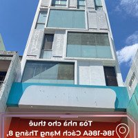 Cho Thuê Nhà Mtkd Cmt8, Quận 3, Hầm, 8 Tầng Trống Suốt, Giá Bán 195 Triệu/Tháng.