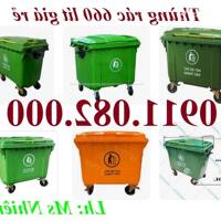 Đại hạ giá thùng rác nhựa- thùng rác 120l 240l 660 giá rẻ- lh 0911082000