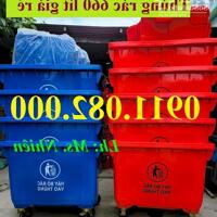 Giảm giá 30% thùng rác công cộng, thùng rác 120l 240l 660l giá rẻ miền tây- lh 0911082000