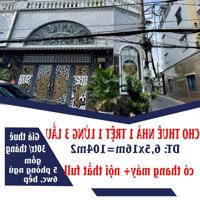 CHO THUÊ NHÀ 1 TRỆT 1 LỬNG 3 LẦU 104M2, 5PN, CÓ THANG MÁY+NỘI THẤT LÔ GÓC PHAN HUY ÍCH, P12, GÒ VẤP