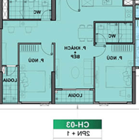 BÁN CĂN 2PN+1 79M2 THÔNG THỦY TẠI THE BEVERLY VINHOMES OCP CHỈ 4,4 TỶ BP