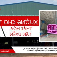 Cho Thuê Nhà Xưởng Mới Xây Tại Thái Hòa – Tân Uyên, Bình Dương | Diện Tích 1.329m²