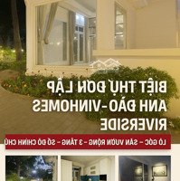 Bán Biệt Thự Đơn Lập Anh Đào, Vin.homes Riverside Lô Góc, Sân Vườn Rộng, 3 Tầng, Sổ Đỏ Ch.ính Chủ