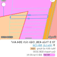 Bán 264M2 Đất Cạnh Kcn Mỹ Phước 3, Bến Cát; Thổ Cư 100M2; 5X53M; Tiện Xây Dựng; Sổ Đỏ; 1,45 Tỷ