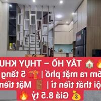 Tây Hồ- Thụy Khuê- 16m ra mặt phố- 5 tầng mới- Nội thất tiền tỉ- Mặt tiền 5m- Giá 8.5 tỷ