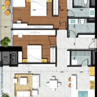 Layout 2 Phòng Ngủsiêu Rộng 122.5M2 Thảo Điền Pearl Chỉ 9.7 Tỷ