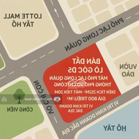 Bán Lô Góc D5 Vườn Đào Mặt Phố Lạc Long Quân Đối Diện Lotte Mall Tây Hồ