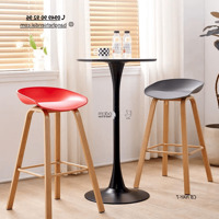 Ghế bar thân nhựa chân giả gỗ CB HAY-T ở HCM Furni.vn Hàng nhập khẩu đẹp rẻ