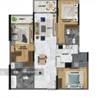Thanh Toán 7.6 Tỷ Nhận Nhà - Căn Hộ 3 Phòng Ngủ 3 Vệ Sinh121M2 - Diamond Centery - View Cây Xanh, Tầng Trung Cao