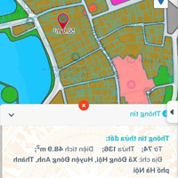 Bán Đất Đẹp Tại Vinhomes Cổ Loa, Thôn Lại Đà, 48.9M2, View Siêu Hot.