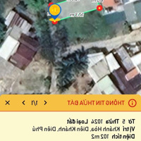 Thôn 3 Cạnh Ub Xã Diên Phú | Hướng Đông Nam | Đường Oto 5M Thông | 1,2 Tỷ Giá Tốt