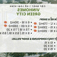Chính Chủ Đầu Tư Bán Nhà Phố 1 Trệt 3 Lầu Vinhomes Green City Giá Chỉ Từ 4,5 Tỷ