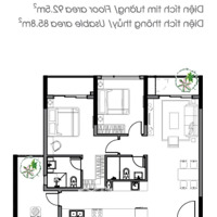 Cho Thuê 2 Phòng Ngủ 2 Vệ Sinh 92M2, 16,5 Tr/ Tháng, Có Ô Xe Hơi, Bao Pql, Celadon City Q.tân Phú, Hcm