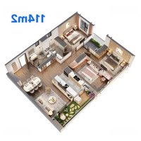 Bán Cc The Wisteria, 7,1 Tỷ, 114M2, 3 Phòng Ngủ 2 Vệ Sinh Đông Nam, Tây Bắc, Hoài Đức, Hà Nội