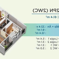 Cc Đẹp Xuất Sắc Ở Kđt Yên Bình, 20 Triệu / M2, 61M2, 2 Phòng Ngủ 2Wc