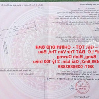 Đất Đẹp Giá Tốt - Chính Chủ Cần Bán Gấp Lô Đất Trừ Văn Thố, Bàu Bàng, Bình Dương