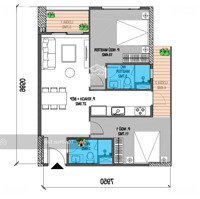 Chính Chủ Cần Bán Căn Hộ 73M2 2 Phòng Ngủtầng Trung Sàn Vàng, Ban Công Đn, View Nội Khu.