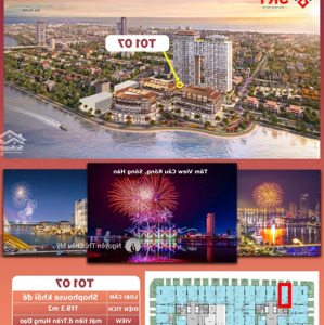 shophouse khối đế sở hữu lâu dài - sun ponte - vị trí kim cương mặt tiền thđ - cách cầu rồng 295m