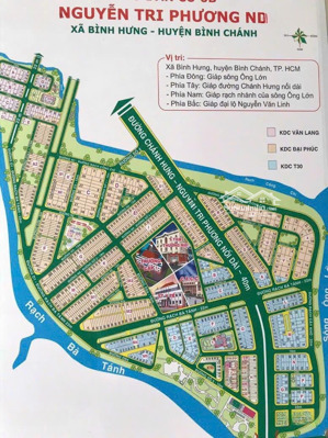 bán biệt thự góc 2mt rạch cống chì - kdc đại phúc bình hưng bình chánh