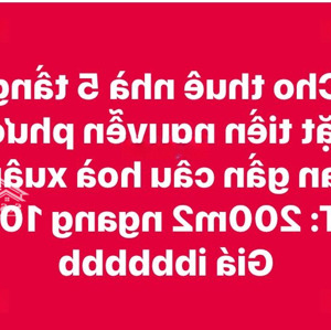 cho thuê nhà 5 tầng mặt tiền nguyễn phước lan ngang 10m gần cầu hoà xuân