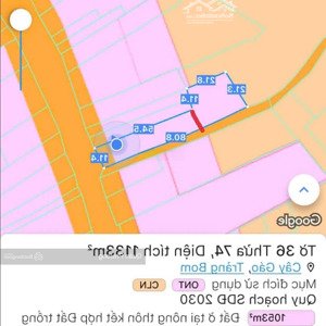 chính chủ bán gấp đất tặng nhà góc 2 mặt tiền 11,4m x 54m kinh doanh đường nguyễn hoàng