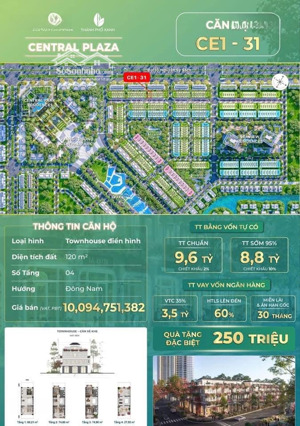 chỉ 3.5tỷ vốn tự, cơ hội đ/tư ngay căn xẻ khe duy nhất có vị trí đẹp nhất p/khu sôi động nhất dự án
