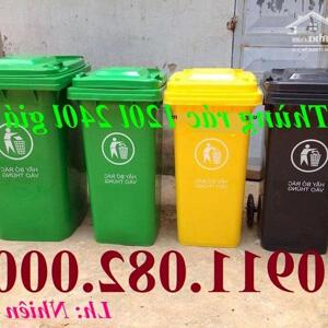 Chuyên sỉ lẻ thùng rác giá rẻ- hạ giá tất cả các loại thùng rác nhựa 120l 240l 660l giá sỉ- lh 0911082000
