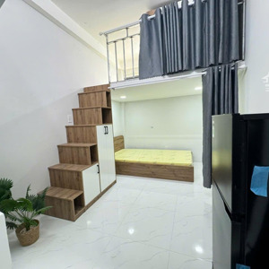 cho thuê hàng độc duplex 2 chỗ ngủ 2 cửa sổ full nội thất gần chợ hồ thị kỷ, vlu, sp, sg, kt, khtn