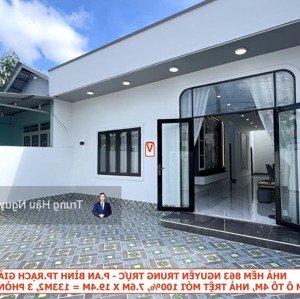 nhà nguyễn trung trực - p.an bình. hẽm 863 rộng 4m ô tô, nhà mới 100% nhiều nội thất, 3 phòng ngủ