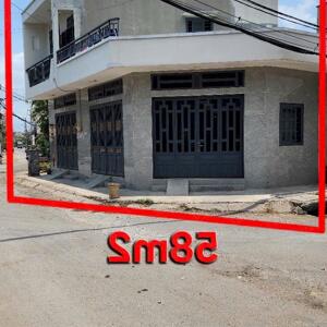 Nhà góc 2 mặt tiền 58m2 đúc 1lầu hẻm 8m Tây Lân, Bình Tân