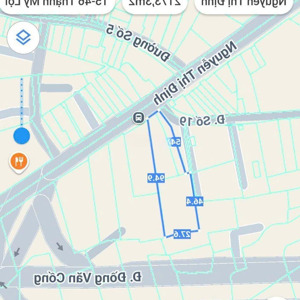 cg bán lô đất mặt tiền nguyễn thị định 2.173m, ngang 12m nở hậu đất ở 1.900m sổ hồng ri