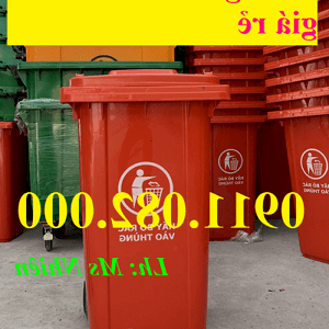 Bán thùng rác nhựa khuôn tròn, khuôn vuông giá rẻ, thùng rác 120 lít 240 lít 660 lít- lh 0911.082.000
