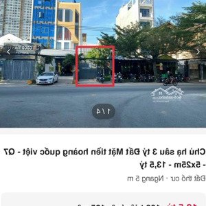 kẹt tiền bán lô đất mt 5x25m. xây dựng tự do giá 13,49tỷ tl gặp chủ trao đổi 0916 65 1239