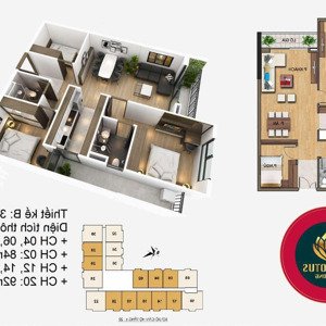 em bán căn hộ 86m2 toà tsg lotus sài đồng 3 pn, 2 vs