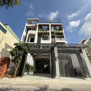 nhà mặt tiền đường thông sẹc ngắn hà hà huy giáp, dt:4x25m, trệt, 3 lầu, 4pn, sân ô tô, sân thượng