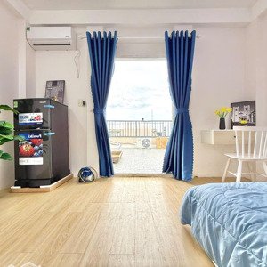 cho thuê studio full nội thất có ban công lớn, máy giặt riêng tại tân quy quận 7, gần lotte mart